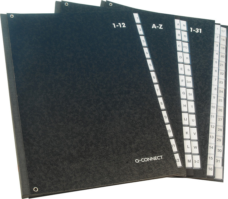 Q-connect Sammelmappe für A4, Karton, schwarz