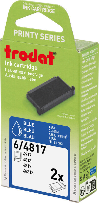 Trodat Ersatzkissen – Kunststoff, Blau, Getränkt, für Modelle 4813, 4816/PL, 4817 + weitere