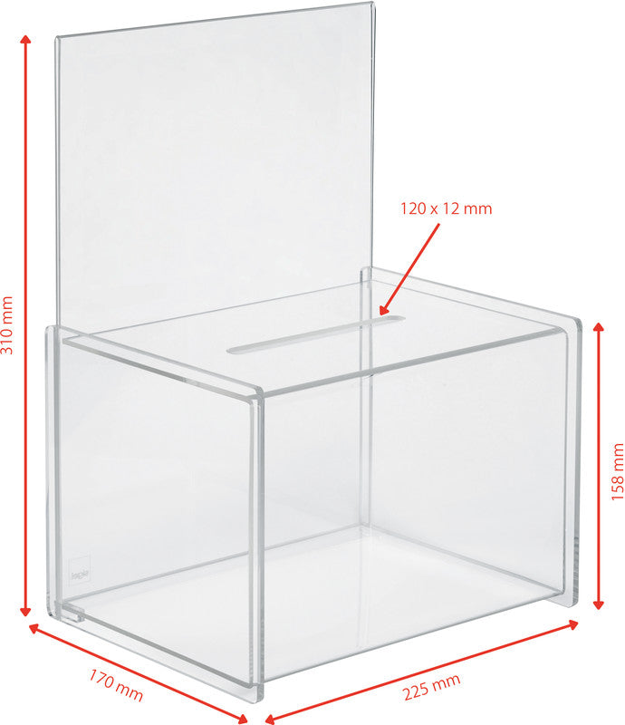 Sigel Aktionsbox, Schild A4 – Acryl, 22,5 × 31 × 17 cm