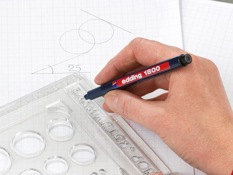 Edding 1800 Fineliner 0,7 mm – schwarz – wasserfest, dokumentenecht