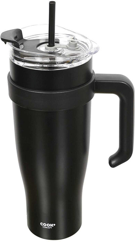 Thermobecher 1,2 l – doppelwandig, Schraubdeckel, Edelstahl