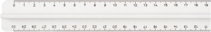 Sieco Lineal – Kunststoff – 30 cm – Griff – Transparent