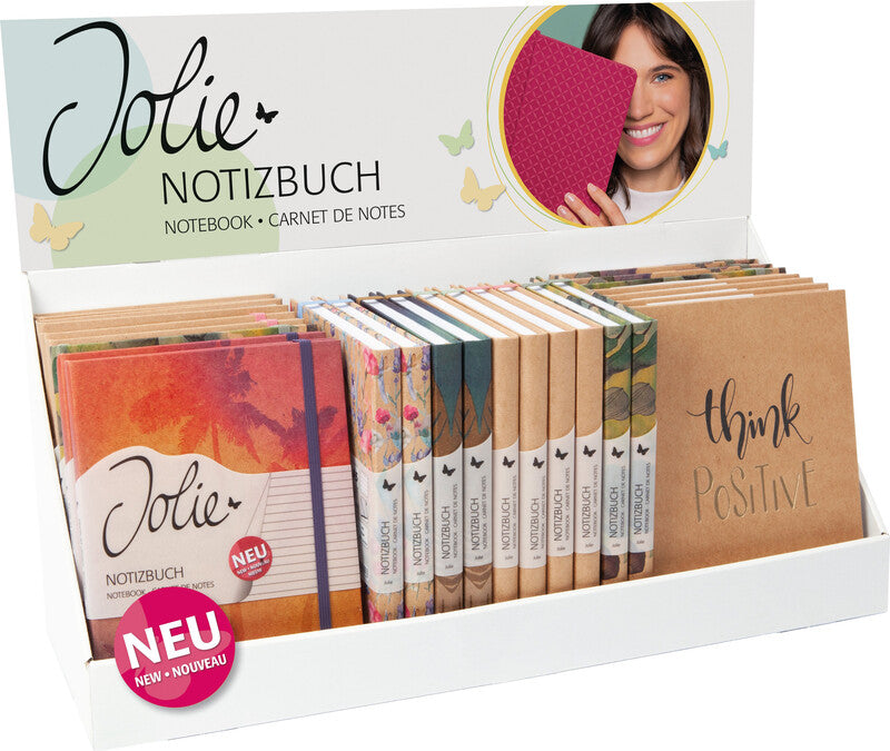 Sigel Notizbuch – A5 – liniert – 192 Seiten – 100 g/m² – gebunden, Lesezeichen, Stiftschlaufe, sortiert, FSC