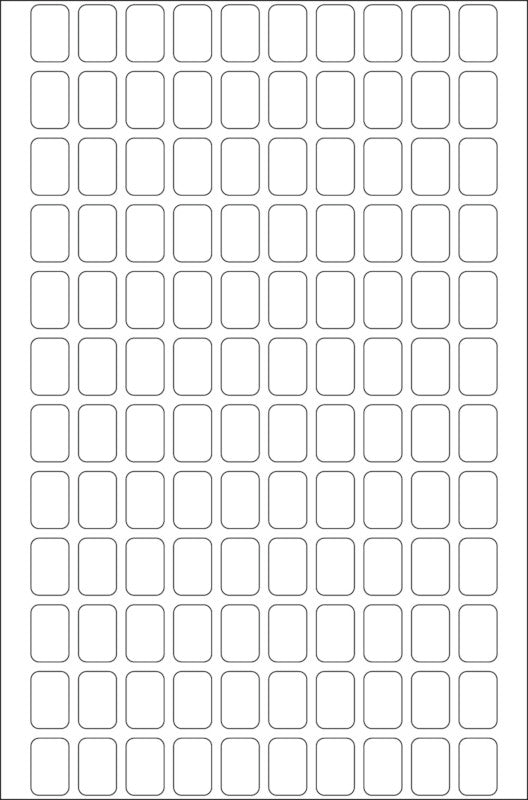 HERMA Haftetiketten – rechteckig 8 × 12 mm, wiederablösbar, weiss, Papier, 24 Blatt (2'880 Stk.)