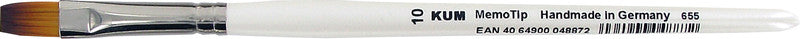 Kum Pinsel – weiss, synthetikhaare, länge 185 mm, grösse 10, flache spitze, aluminiumzwinge