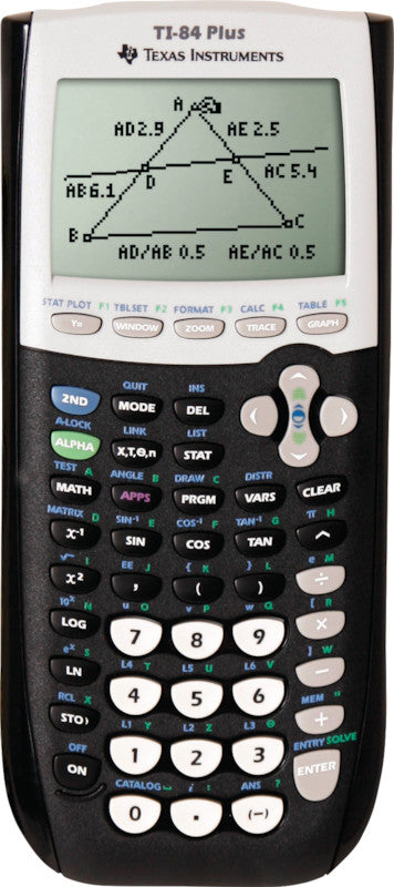 Texas Instruments Taschenrechner TI-84 Plus – 16-stellig, LCD, Batterie, Schwarz, 84×190×22 mm
