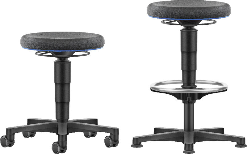 Bimos Stehhocker – Kunstleder – Schwarz, stufenlos verstellbar, 56–83 cm