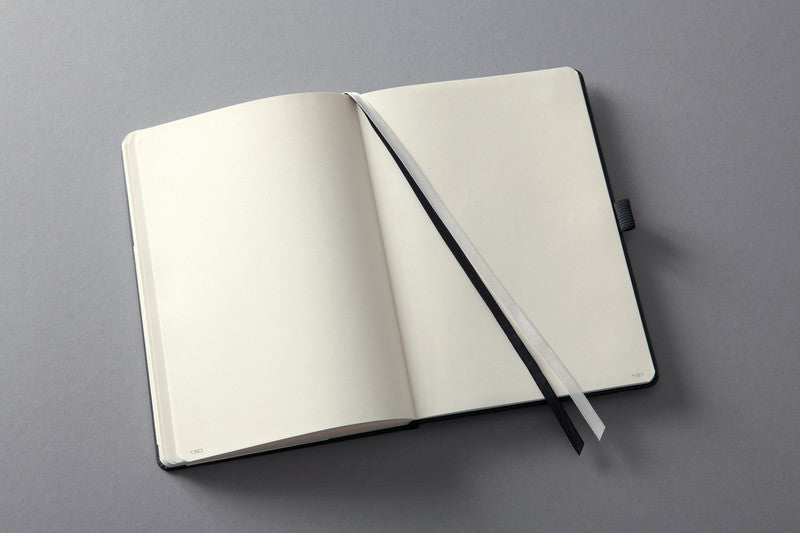 Sigel Notizbuch, 213 × 295 mm, blanko, Fadenheftung, 194 Seiten, 80 g/m² – schwarz