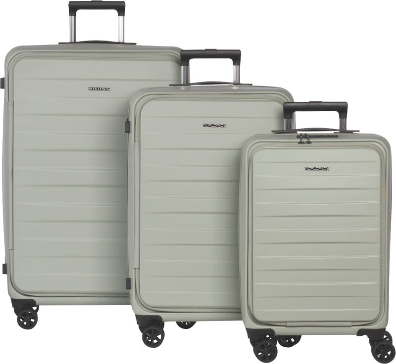 Worldpack Kofferset Seattle – 3-teilig, Hartschale, 4 Doppelrollen, Mint