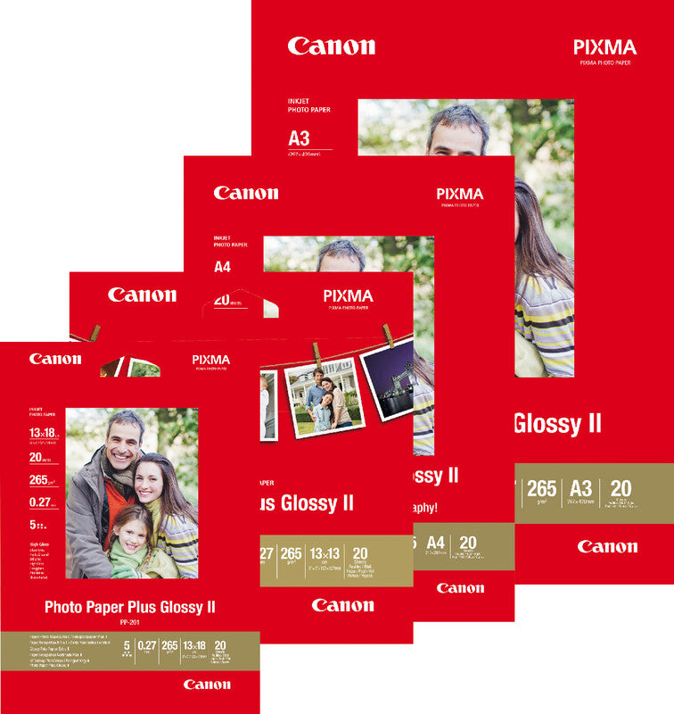 Canon Fotopapier – glänzend, A3+, 265 g/m², 20 Blatt, einseitig – für Inkjet-Drucker