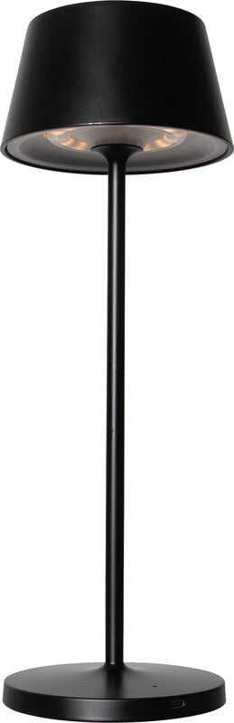 MAUL LED Tischleuchte Nina – Akku, USB-C & Ladestation, stufenlos dimmbar – 4000 K – 210 lm 3 W – Schwarz