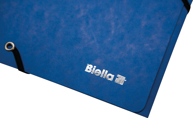 Biella Sammelmappe für A4, Karton, blau, mit Gummizug
