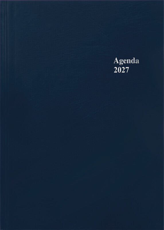 Simplex Agenda – 1 Tag pro Seite, gebunden, A5, 2027, 1/2-Stunden-Takt, blau, FSC