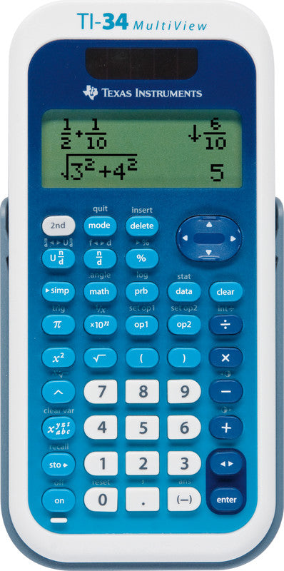 Texas Instruments Taschenrechner TI-34 MultiView – 16-stellig, 4-zeiliges LCD, Solar + Batterie, 84×169×20 mm