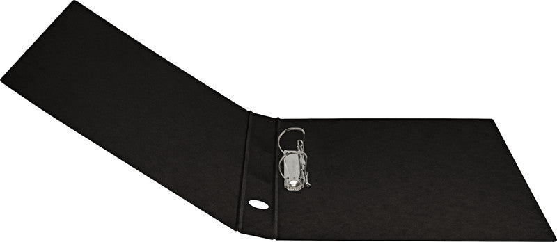 Biella Zeigebuch – A4 Hochformat – 2-Ring Bügelmechanik, Ø 25 mm, Rücken 31 mm – Schwarz, Karton, mit Griffloch