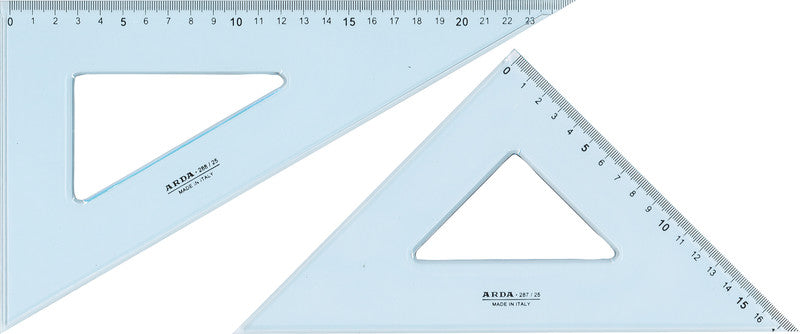 ARDA Wandtafel-Winkel 60° – 25 × 25 cm, Kunststoff, transparent, Skalenfarbe schwarz