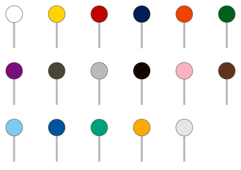 Alco Markiernadeln, Ø 5 mm, L 16 mm – Kunststoff, 100 Stück