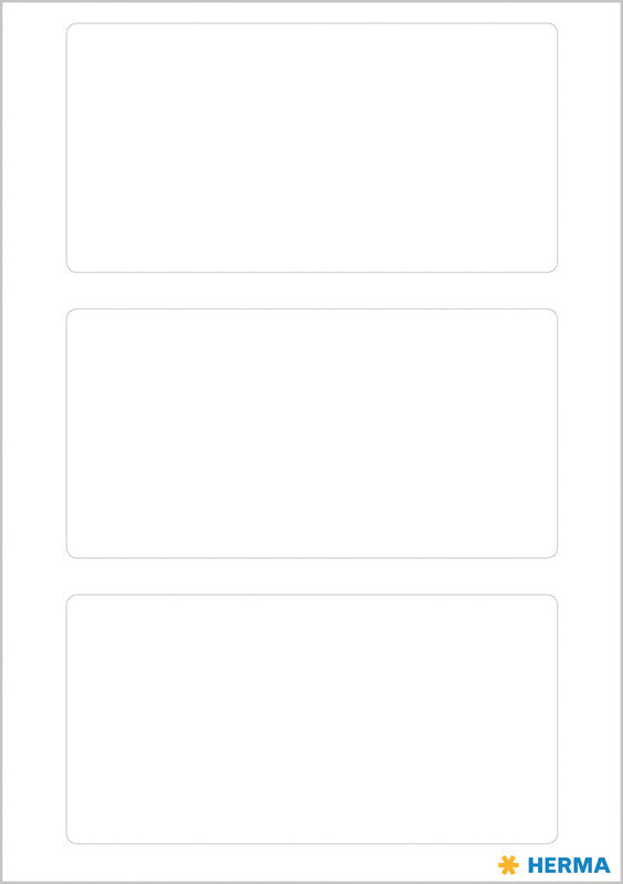 HERMA Vario Schuletiketten – 34×67 mm, Abgerundete Ecken, 21 Stk, 7 Bogen
