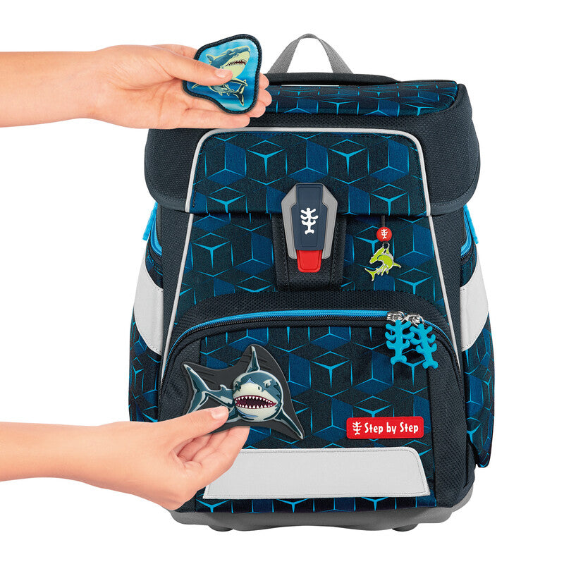 Step by Step Schulrucksack-Set Space Shine – 5-teilig – Shark Dexter