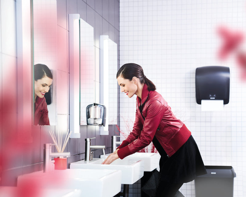 Katrin Handtuchrollenspender Inclusive System schwarz – für Handtuchrollen mit Hülse – 335 × 403 × 216 mm