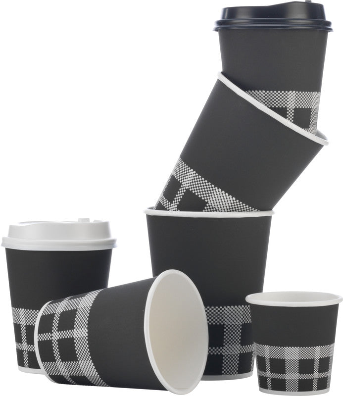 Duni Becherdeckel PS – für Becher 2,4 dl, Schwarz, 40 Stück
