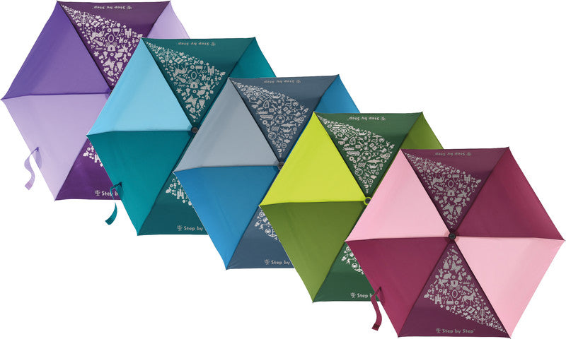 Step by Step Kinderregenschirm Doppler – Ø 50,5 cm, L 22,5 cm – Grün – Magic Rain – Polyester
