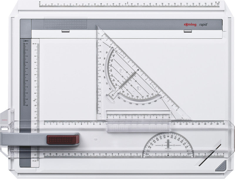 Rotring Zeichenbrett Rapid – A3, 297 × 420 mm, weiss, Kunststoff, mit Transportkoffer