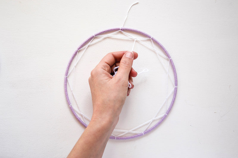 Deko-Ring, Metall, Weiss, Ø 25 cm, Drahtstärke 3 mm