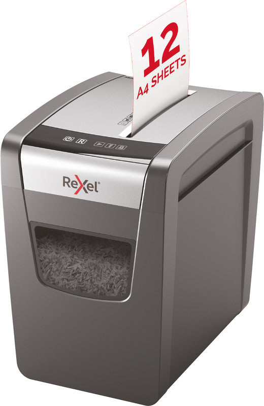 Rexel Momentum X312 Slimline – Aktenvernichter, DIN P-3, Partikelschnitt 5 × 42 mm, 12 Blatt, 23 l, A4
