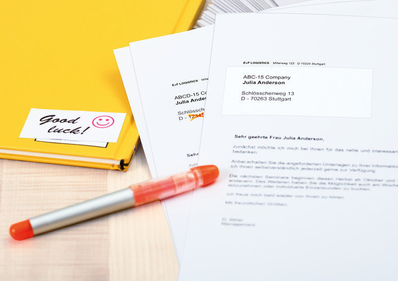HERMA Druckeretiketten, 105 mm × 148 mm, weiss, Papier, permanent, 25 Blatt