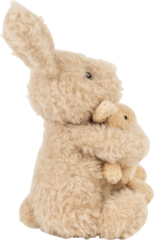 Egmont Plüschtier Hase Emile mit Baby – 20 cm – beige