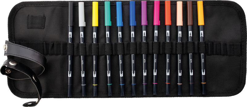 Tombow Brush Pen ABT Dual Brush Pen – Pinselspitze – sortiert – 12er-Set – wasservermalbar