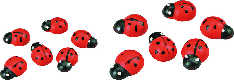 Stafil Sticker – Marienkäfer – 6 Stück – permanent – rot – Ø 25 mm