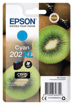 Epson Tintenpatrone 202XL, cyan, 8,5 ml