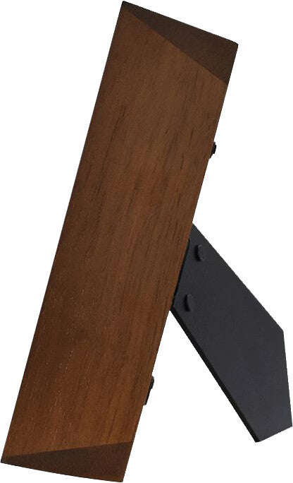 Eibert Bilderrahmen Cube, Holz (Gummibaum), Dunkelbraun, 16,5 × 17 × 4,5 cm, mit Aufsteller – Dunkel