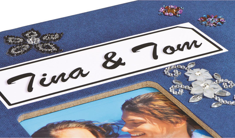 Hama Fotoalbum Wiro Fine Art – blau, mit Pergaminzwischenblättern, Papier, 240 × 170 mm