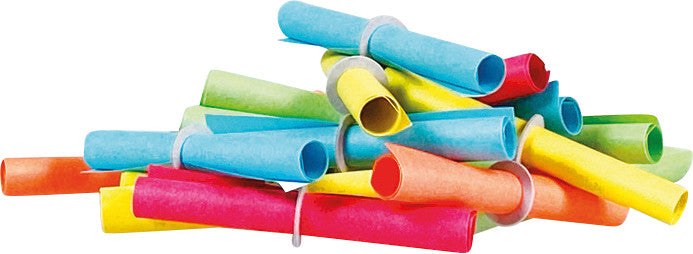 Adri Tombola Nietenlose aus Papier, farbig sortiert, 40 × 45 mm, 500 Stück, PVC-frei, mit Kartonring