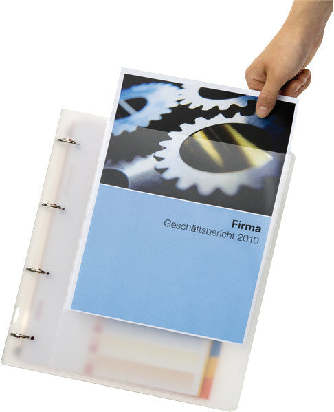 Kolma Sichtbuch Vario XL – A4, mit Fronttasche, 4-Ring-Bügelmechanik, transparent, Kunststoff