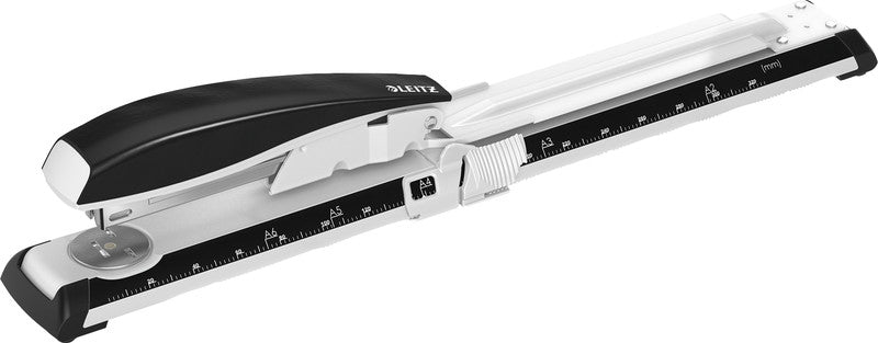 Leitz NeXXt 5560 – Langarmhefter, 40 Blatt, für 24/6, 26/6, 24/8, Einlegetiefe 300 mm, schwarz