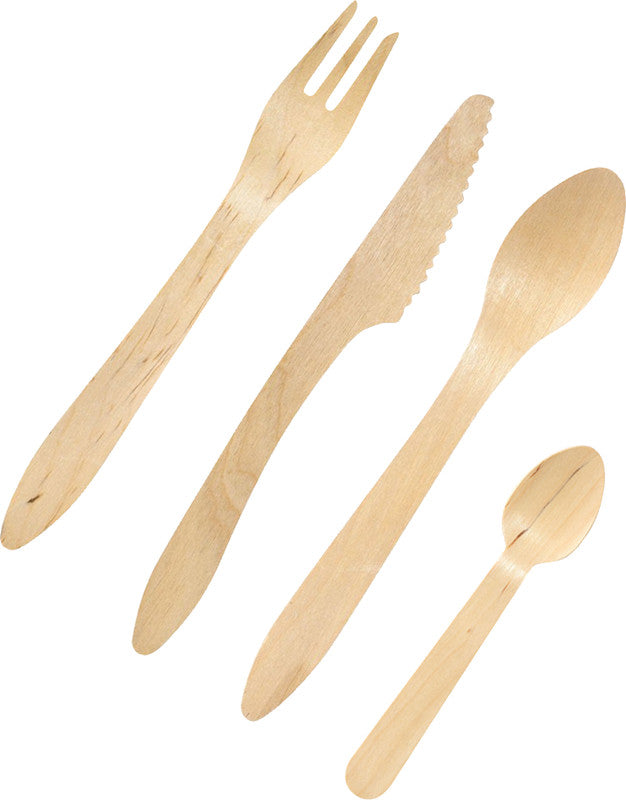 Duni Gabel Holz – 19 cm, braun, 100 Stück