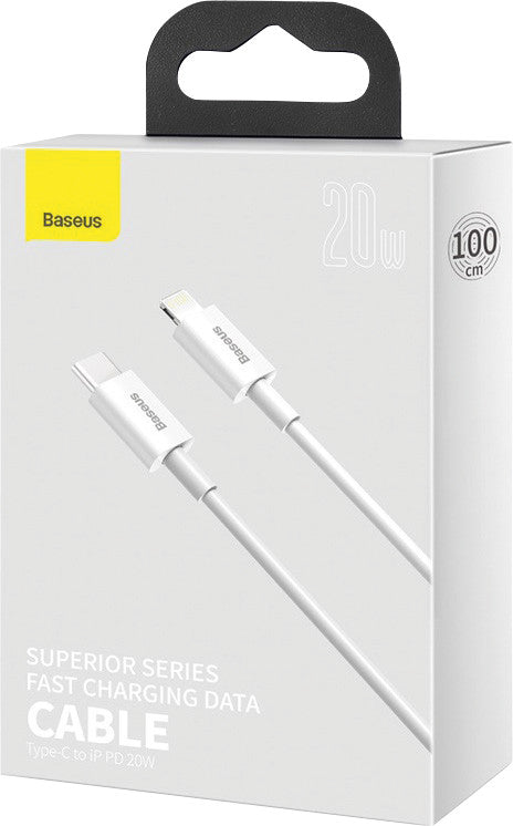 Baseus USB-C auf Lightning Kabel, 1 m, Weiss, Schnellladen