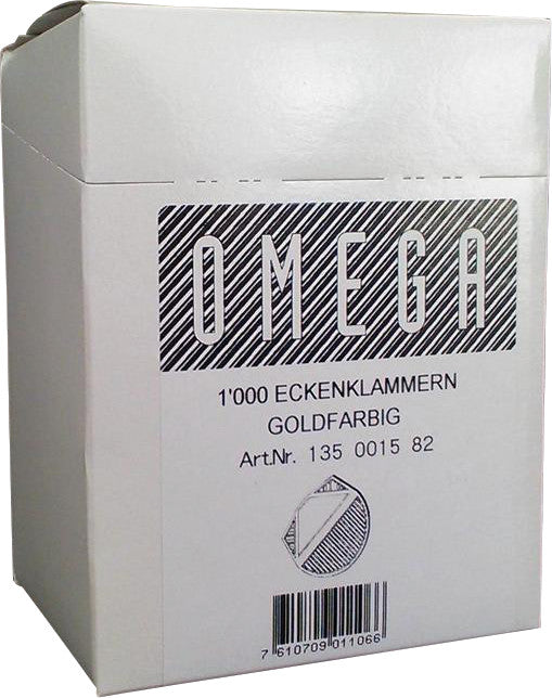 Omega Büroklammern (Eckenklammern) – Metall, Gold – 1'000 Stk.