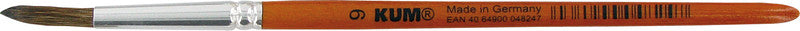 Kum Aquarellpinsel – Braun, Ponyhaar, Länge 125 mm, Aluminiumzwinge
