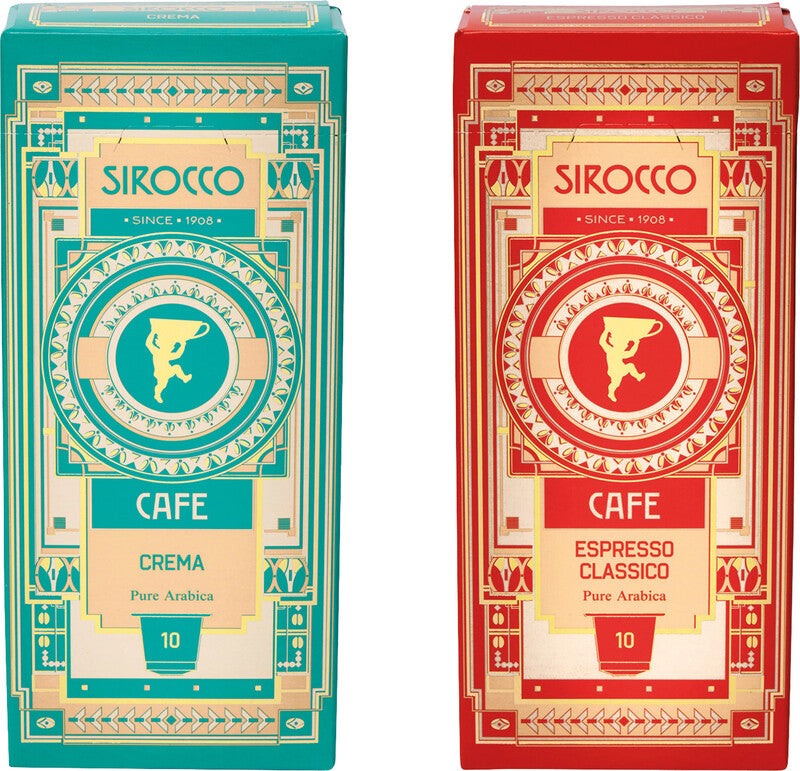 Sirocco Kaffeekapseln Crema – für Nespresso – Intensität 4 – 10 Kapseln