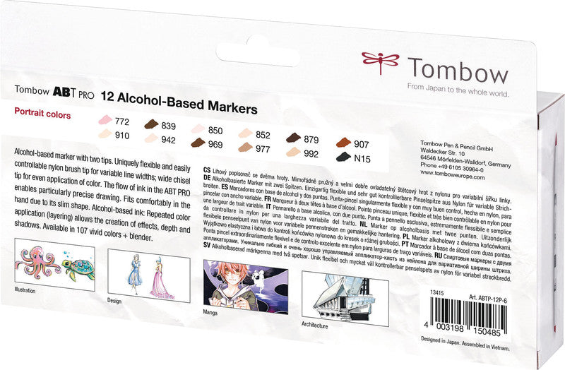 Tombow Filzstifte ABT PRO, 12 Farben