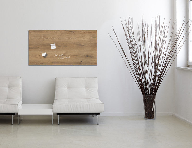 Sigel Whiteboard – 91 × 46 cm, Glas, magnetisch, Wandmontage, inkl. SuperDym Magnetwürfel, Montagesatz