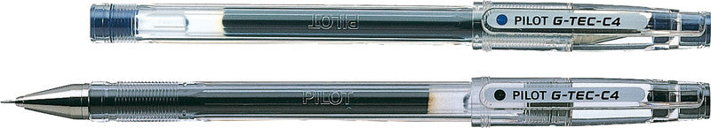 Pilot G-Tec-C4 Gelschreiber – schwarz, 0,4 mm, dokumentenecht, Kappe