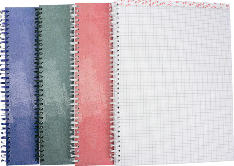Elco Collegeblock, Karton, 80 Blatt, perforiert, 4-fach gelocht, 80 g/m² – Rot, für ELCO Notes-App, 2er-Pack