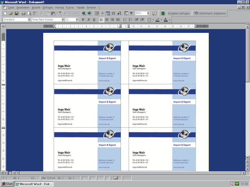 Sigel Visitenkarten, 85 × 55 mm – für Laser/Inkjet/Kopierer – A4, 10 pro Blatt – 100 Karten – FSC-zertifiziert