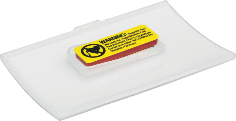Durable Namensschild – 75 × 40 mm, Kunststoff, transparent, mit Magnet – 10 Stück